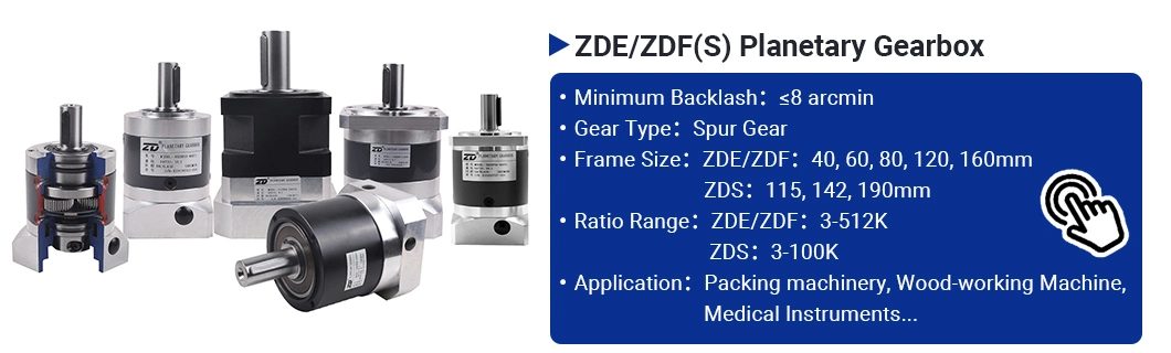 ZD Low Backlash High Torque Helical Gear Planetary Gearbox Speed Reducer For Servo Motor